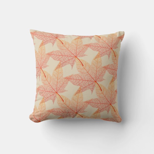 Fall Leaves Throw Pillow (Front)