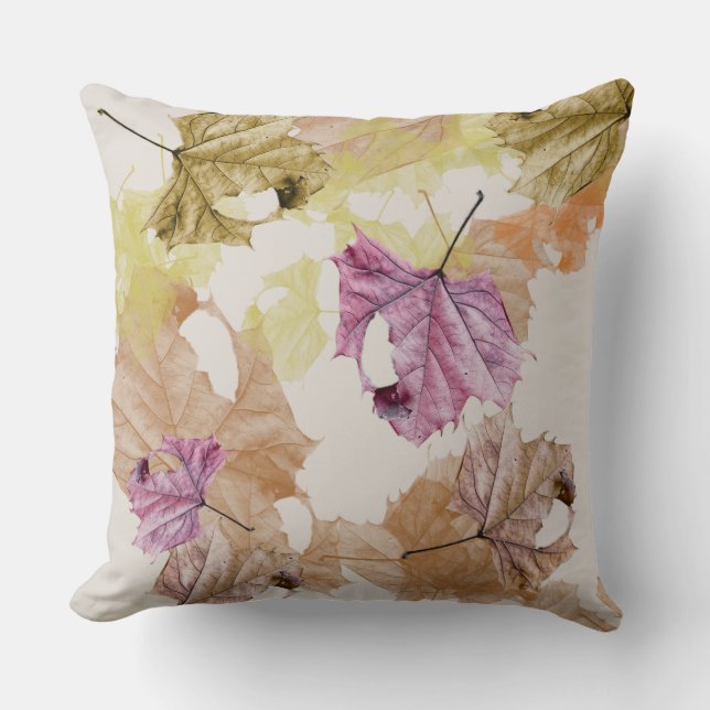 "fall leaves" THROW PILLOW (Front)