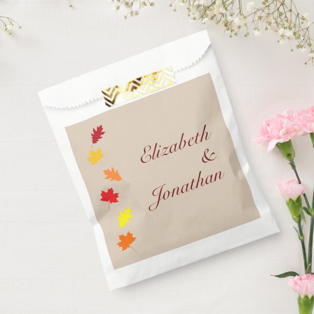 Fall Leaves Wedding Favour Bag (Sealed)