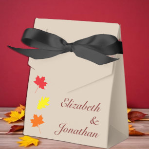 Fall Leaves Wedding Favour Box