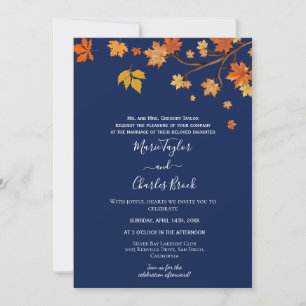 Fall Leaves Wedding Invitation