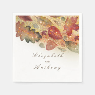 Fall Leaves Wedding Napkin