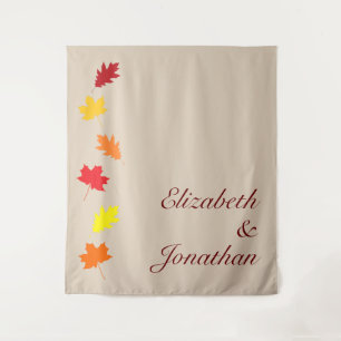 Fall Leaves Wedding Tapestry