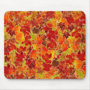 fall leaves whole image mouse pad