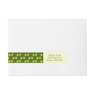 Fall Leaves: Yellow Leaf, Return Address Label