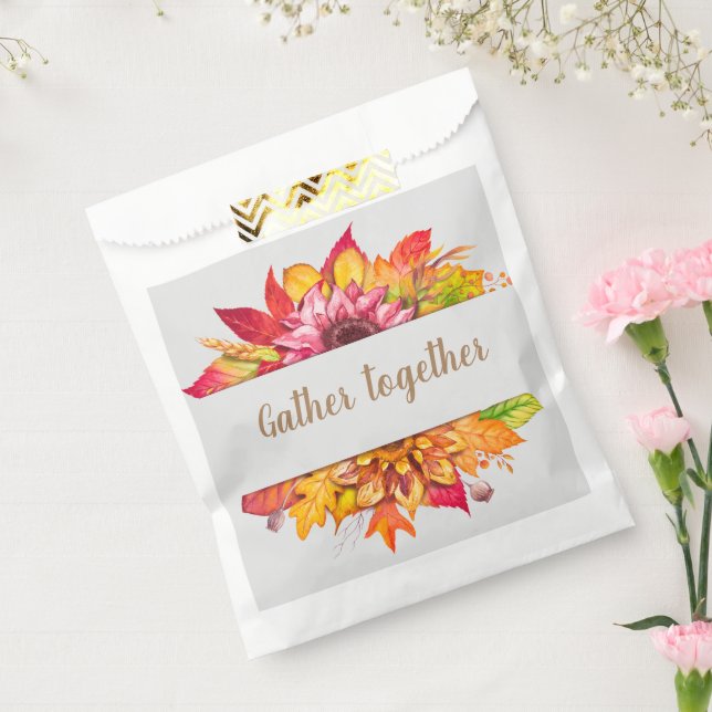 Fall LeavesBouquet Customisable  Favour Bag (Sealed)