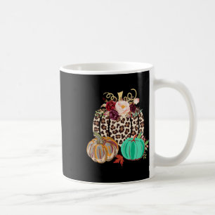 Fall Leopard Cheetah Pumpkin Rustic Halloween Than Coffee Mug