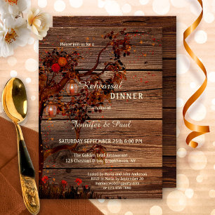 Fall Lights Rehearsal Dinner Invitation