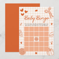 Fall Little Cutie Pie Baby Bingo Baby Shower Game