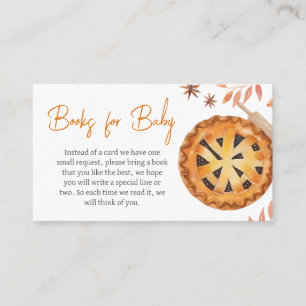 Fall Little Cutie Pie Baby Shower Books for Baby Enclosure Card
