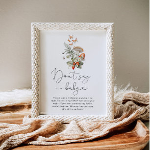 Fall little mushroom Don't say baby Poster