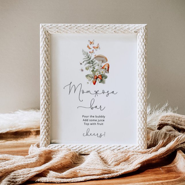 Fall little mushroom mum-osa bar  poster (Creator Uploaded)