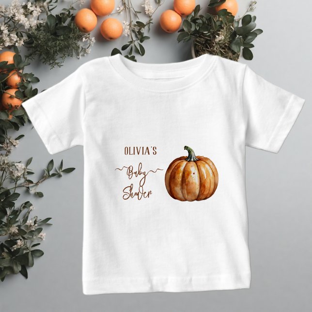 Fall Little Pumpkin Baby Shower T-Shirt (Creator Uploaded)
