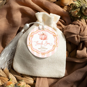 Fall Little Pumpkin Baby Shower Thank You Favour Tags