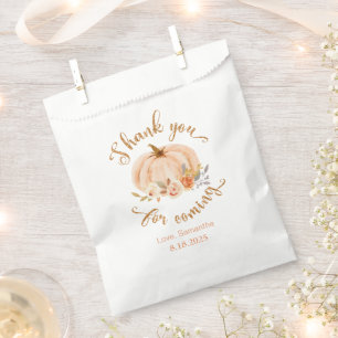 Fall little pumpkin birthday thank you treat favour bag