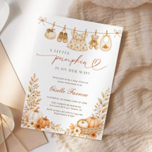 Fall Little Pumpkin Girl Autumn Baby Shower