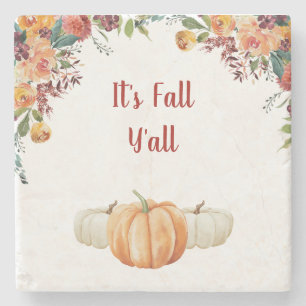 Fall Little Pumpkin RSVP Response Card Stone Coaster