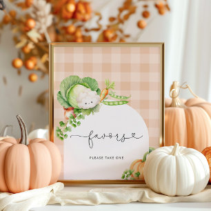Fall Locally grown baby Pumpkin baby shower Favour Poster
