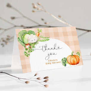 Fall Locally grown pumpkin baby shower thank you Card
