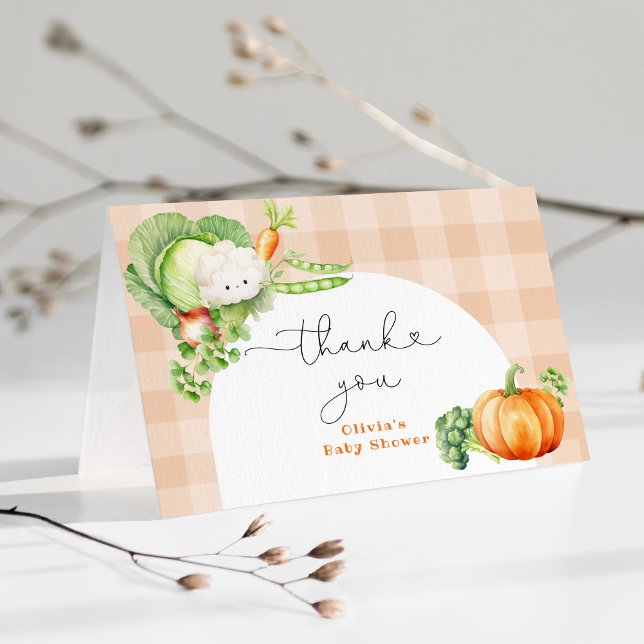Fall Locally grown pumpkin baby shower thank you Card (Creator Uploaded)