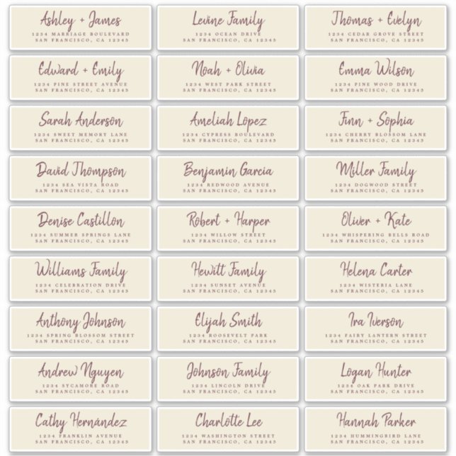 Fall Love Antique White Guest Address Labels (Front)