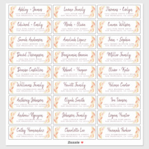 Fall Love Autumn Foliage Guest Address Labels