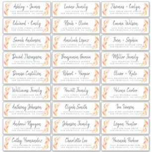 Fall Love Autumn Foliage Guest Address Labels