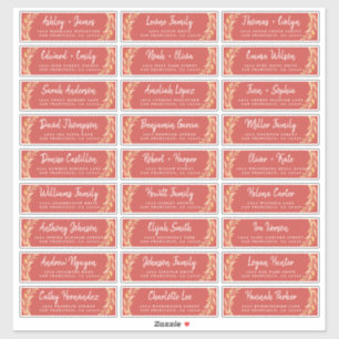 Fall Love Autumn Foliage Guest Address Labels