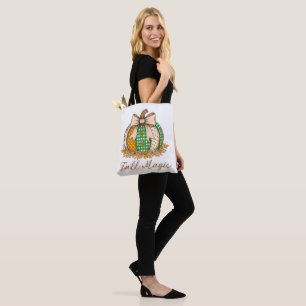 Fall Magic Patchwork Pumpkin All Tote Bag