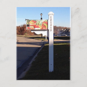 Fall mailbox postcard