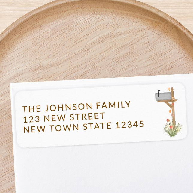 Fall Mailbox Return Address  Label (Creator Uploaded)