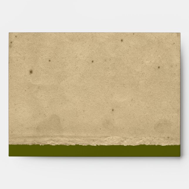 Fall Maple Leaf on Faux Paper Wedding Envelope (Front)