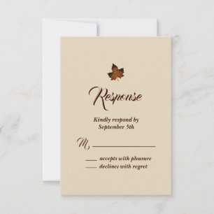Fall Maple Leaf RSVP - beige