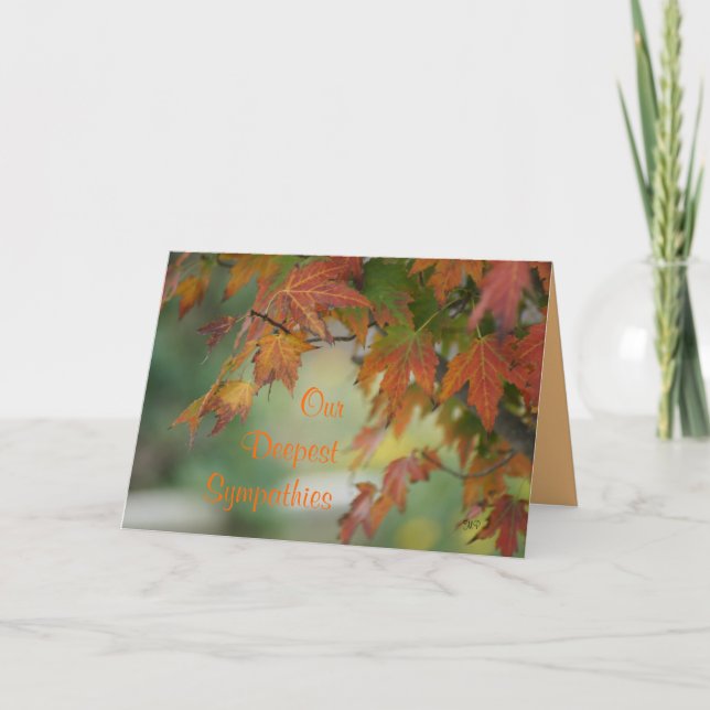 Fall Maple Leaves card- customise any occasion Card (Front)