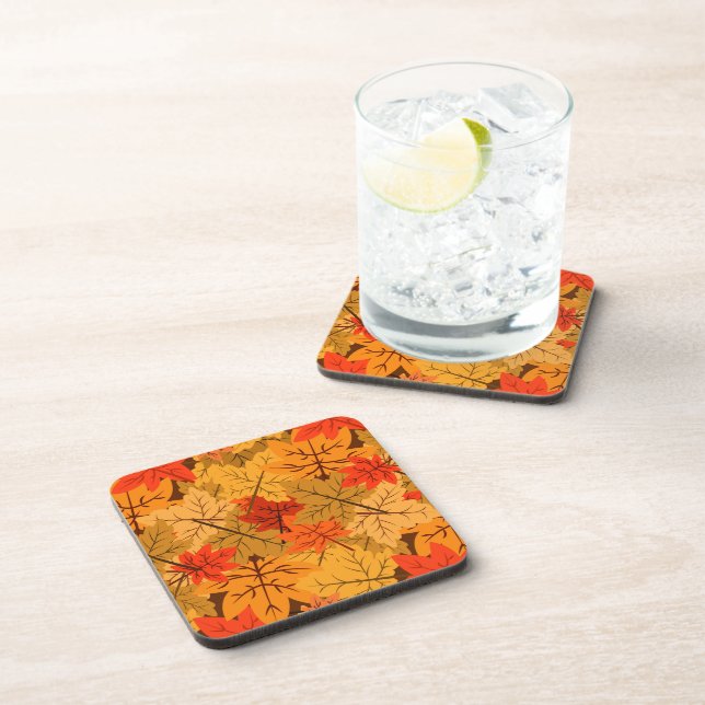 Fall Maple Leaves Coaster (Right Side)