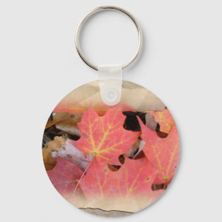 Fall Maple Leaves Coordinating Items Key Ring