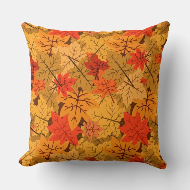 Fall Maple Leaves Cushion (Front)