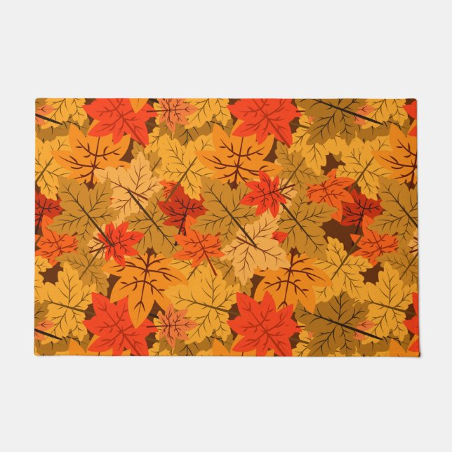 Fall Maple Leaves Doormat (Front)