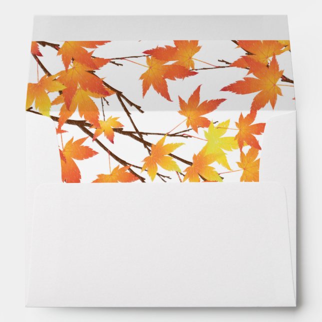 Fall Maple Leaves Envelope (Back (Bottom))