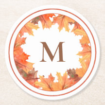 Fall Maple Leaves Monogram