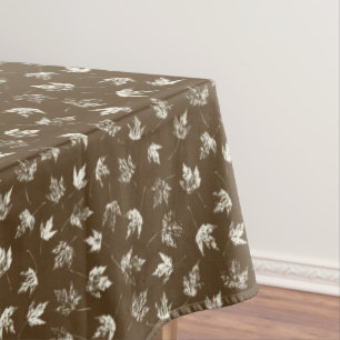 Fall Maple Leaves on brown - seamless pattern.  Tablecloth
