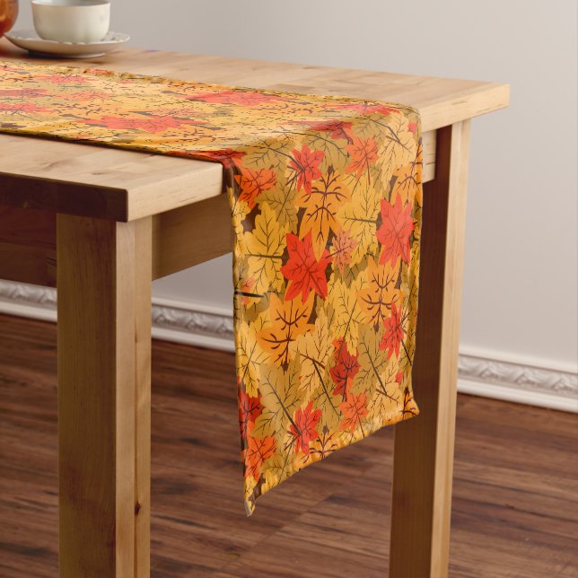 Fall Maple Leaves  Short Table Runner (In Situ)