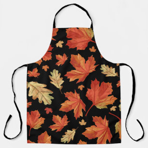 Fall Maple Leaves Thanksgiving Pattern Apron