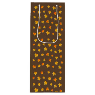 Fall Maple Leaves Wine Gift Bag
