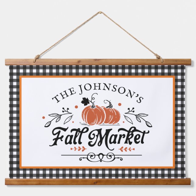 Fall Market Pumpkin Patch | Farmhouse Hanging Tapestry (Front)
