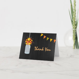 Fall Mason Jar Thank You Card