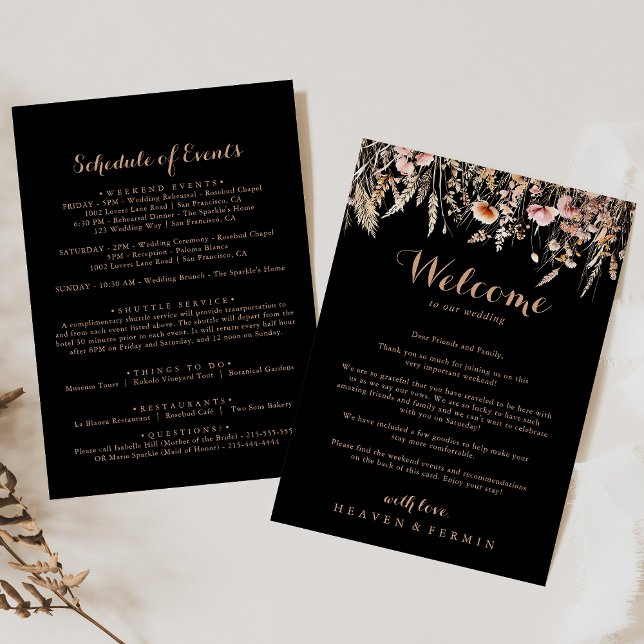 Fall Meadow Wild Floral Wedding Welcome Letter (Creator Uploaded)