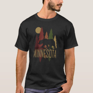 Fall Minnesota Bear with Trees Fall Colours T-Shirt