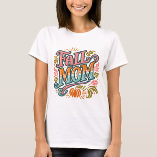 Fall Mom Baby Announcement - Autumn and Halloween T-Shirt
