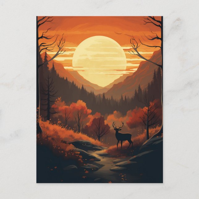 Fall Moon Postcard (Front)